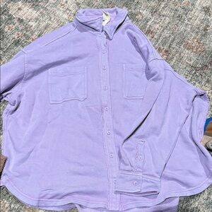 aerie Lavender Button-Down Shirt